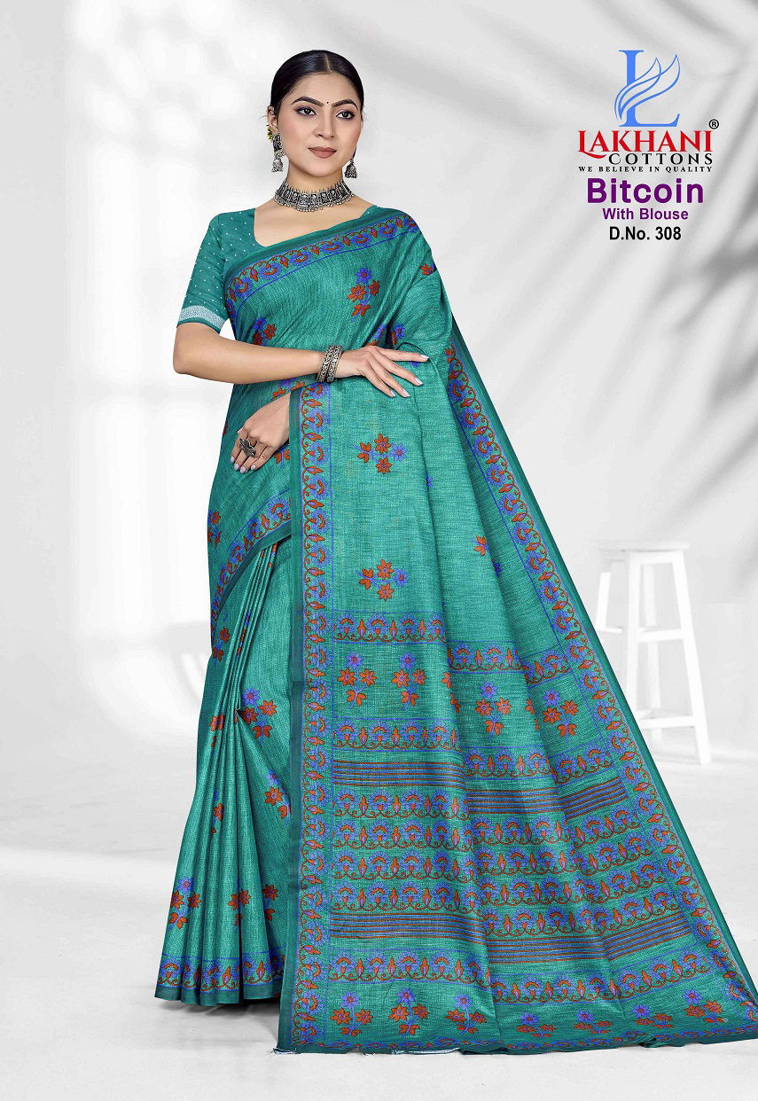 Bitcoin Vol 3 By Lakhani Cotton Printed Daily Wear Saree Orders In India